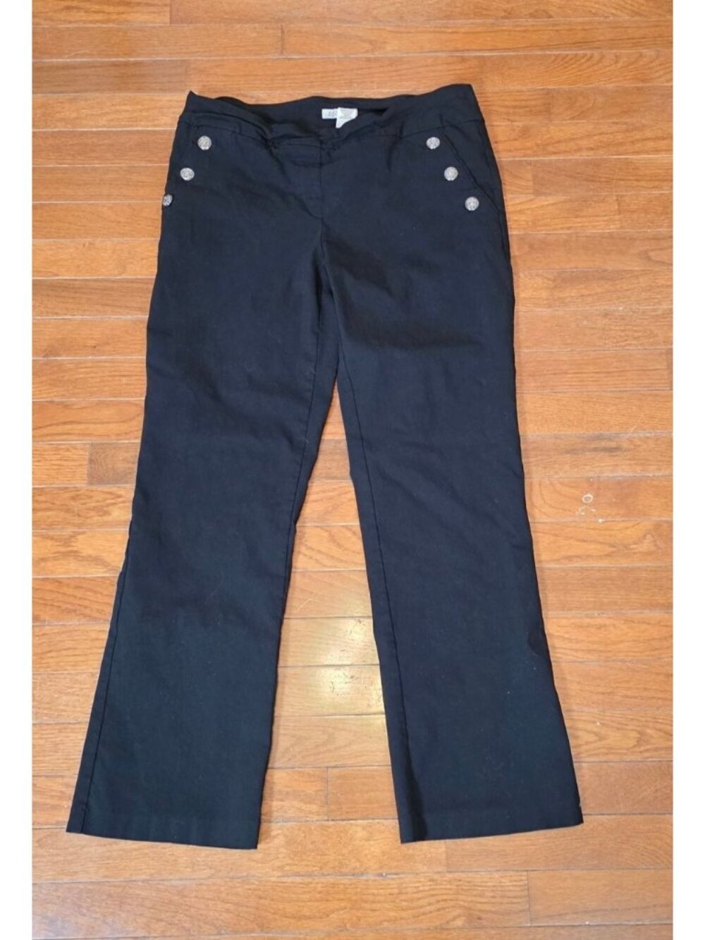 ROZ & Ali Black Boot Cut Dress Slacks Women’s Size 10